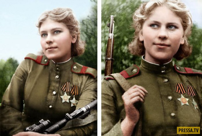 ТОП-10 самых результативных женщин снайперов в Советской Армии (10 фото)