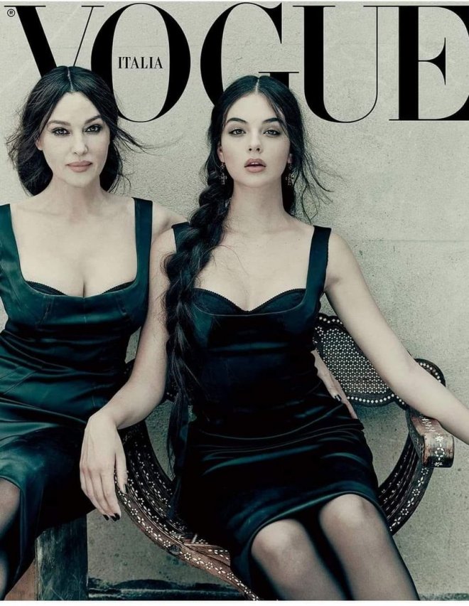 Моника Беллуччи снялась с дочерью для итальянского Vogue