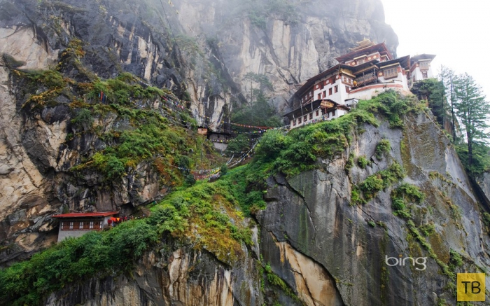 Такцанг-лакханг - знаменитый скальный монастырь в Бутане (8 фото)
