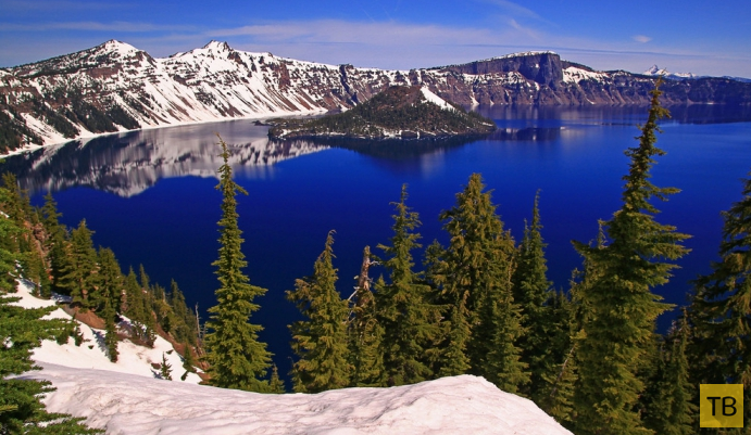 Озеро Крейтер - жемчужина штата Орегон, США (9 фото)