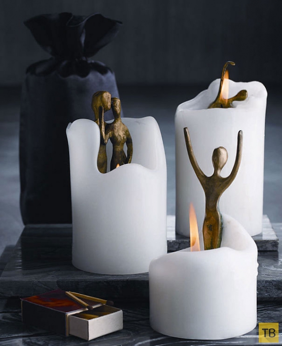 Подборка красивых и оригинальных дизайнерских свечей (26 фото)