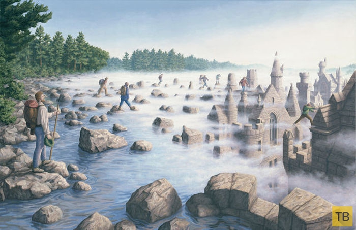 Оптические иллюзии канадского художника Роба Гонсалвеса (46 фото)