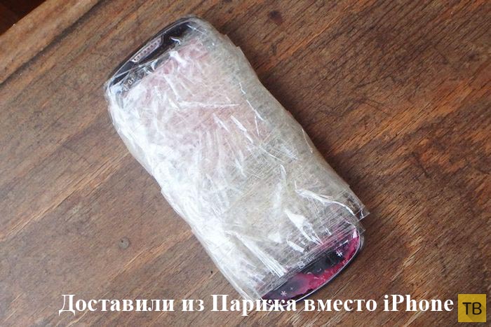 iPhone по дороге из Парижа в Санкт-Петербург подменили на муляж (2 фото)