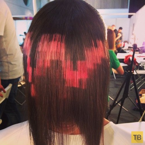 Новый тренд: пиксельное окрашивание волос (10 фото)