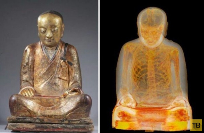 В старинной скульптуре Будды ученые обнаружили мумию монаха (4 фото)
