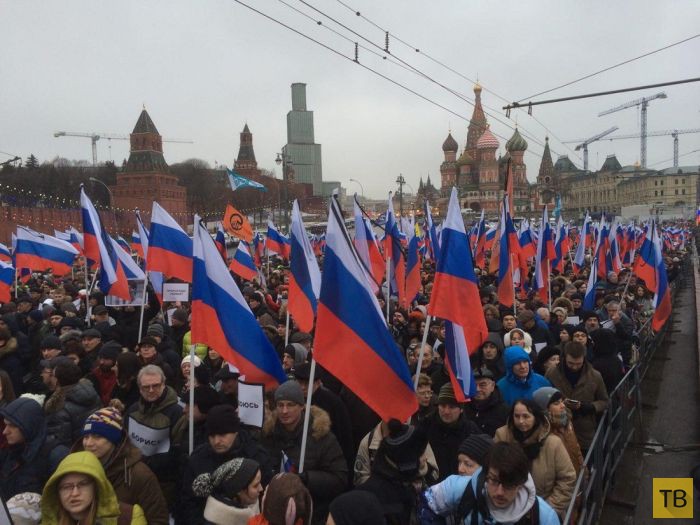 Траурный марш памяти Бориса Немцова в Москве (25 фото)