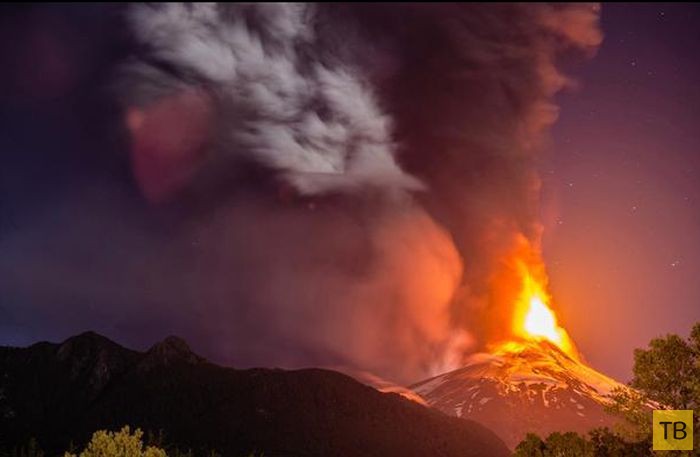 В Чили началось извержение вулкана Вильяррика (15 фото)