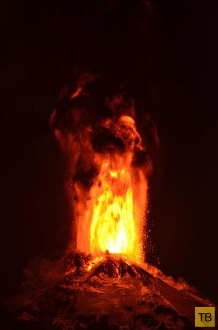 В Чили началось извержение вулкана Вильяррика (15 фото)