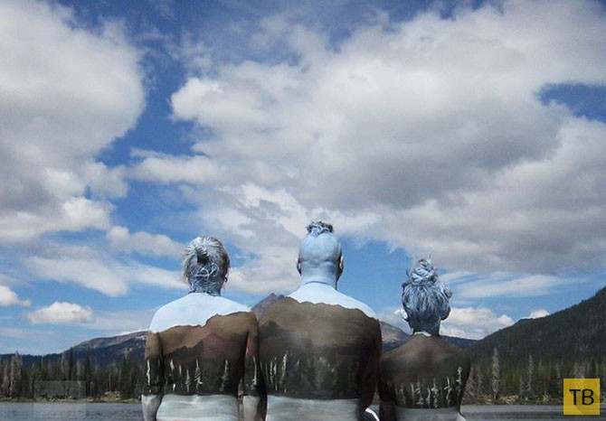 Реалистичный боди-арт - люди-невидимки от американской художницы Нэтали Флетчер (22 фото)