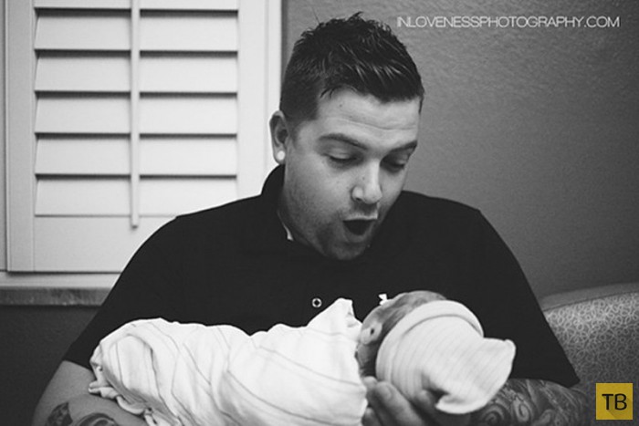 Трогательные фотографии отцов, которые впервые видят своего ребёнка (21 фото)