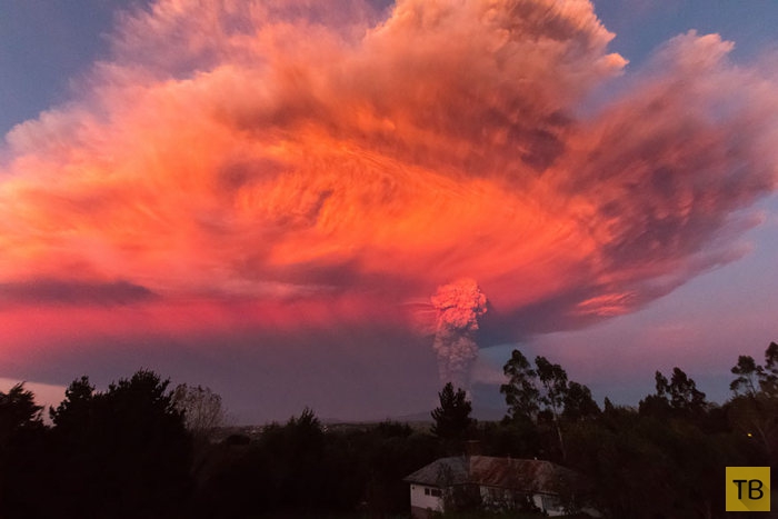 Стихийное бедствие в Чили. Вулкан Кальбуко проснулся и выбрасывает пепел (15 фото)