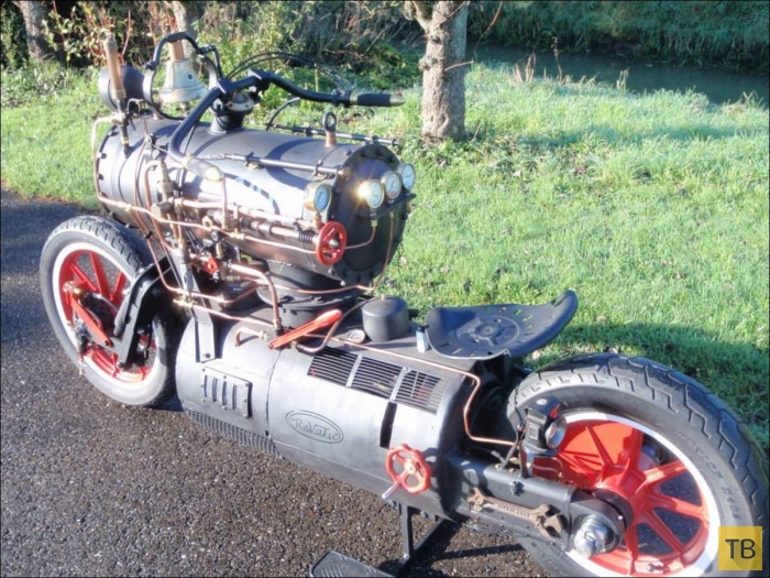 «Черная жемчужина» — паровой мотоцикл от голландских инженеров (9 фото)