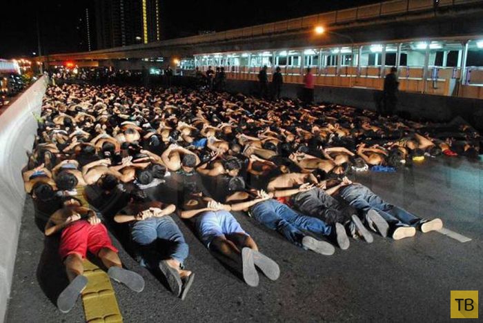 В Бангкоке задержаны 425 нелегальных гонщиков (7 фото)