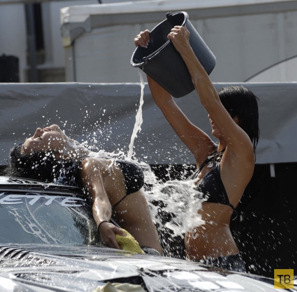 Красивые девушки в купальниках моют машины (66 фото)
