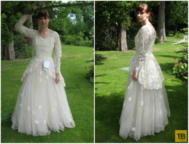Сюрприз в свадебном платье (5 фото)