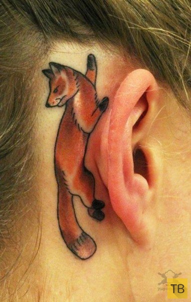 Креативные татуировки на ушах (26 фото)