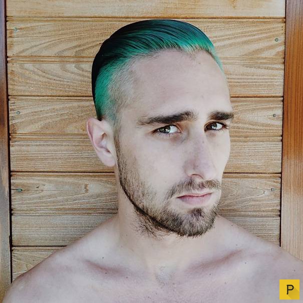 Новая тенденция у мужчин:  волосы и бороды ярких цветов (9 фото)