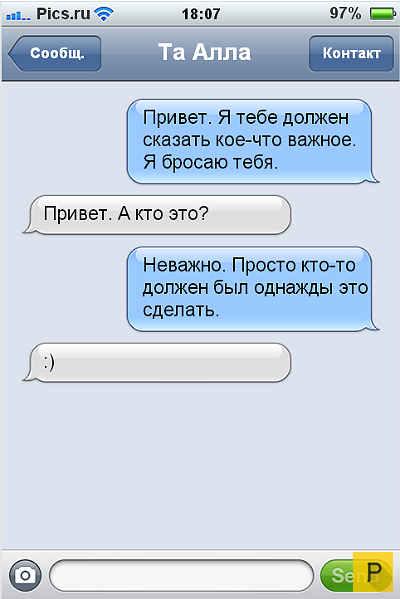 СМС-переписка одной девушки (12 фото)