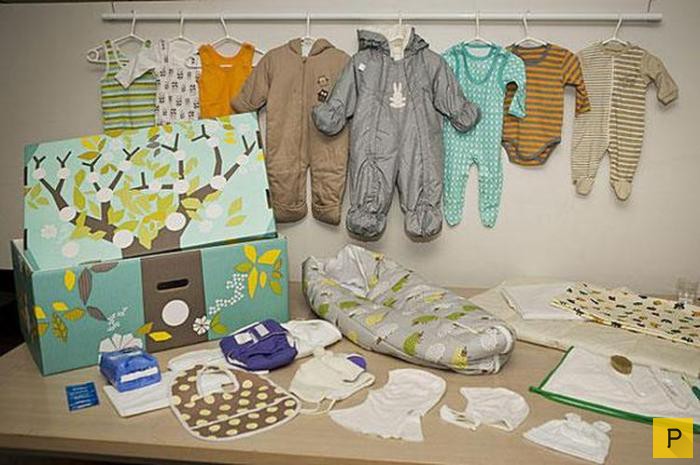 Коробка с вещами для каждого новорожденного Финляндии (6 фото)