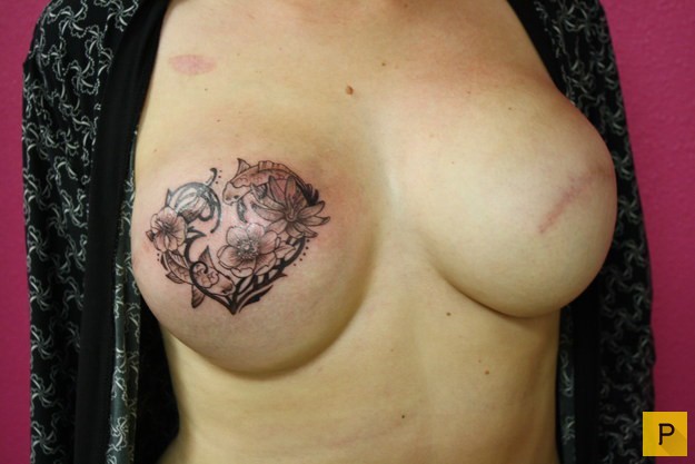 Татуировки после удаления молочных желез (10 фото)