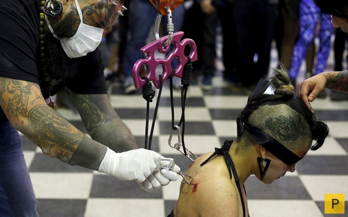 Фестиваль фанатов модификации тела в Чили (10 фото)