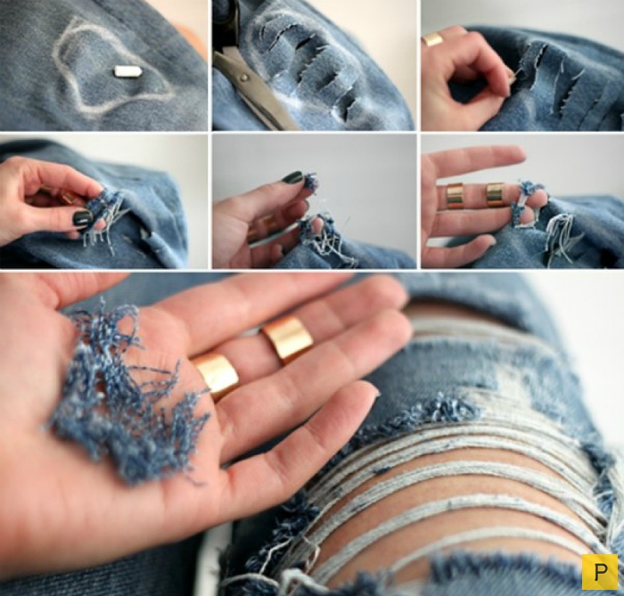 Креативные идеи для преображения старых джинсов (17 фото)