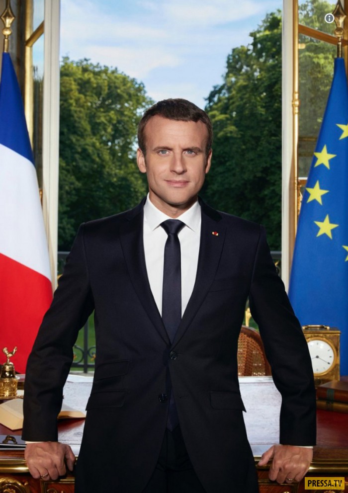 Забавные фотожабы на фотографию французского Президента Эммануэля Макрона (14 фото)