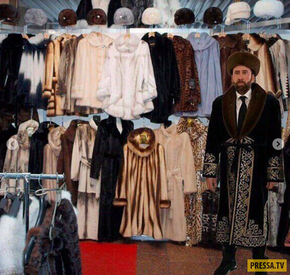 Николас Кейдж в казахском костюме стал героем мемов (9 фото)
