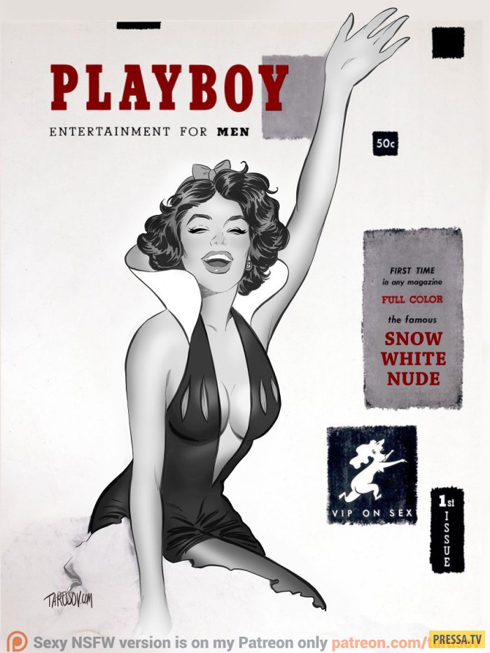 Если бы диснеевские принцессы попали на обложку Playboy (12 фото)