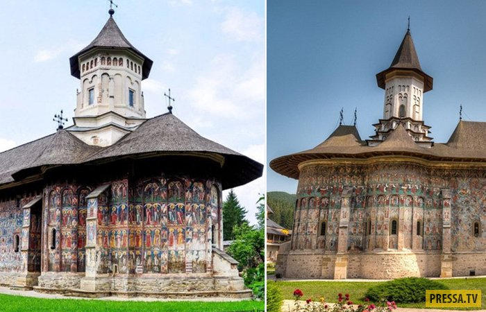 Фрески внутри и снаружи: необычные монастыри Румынии (14 фото)