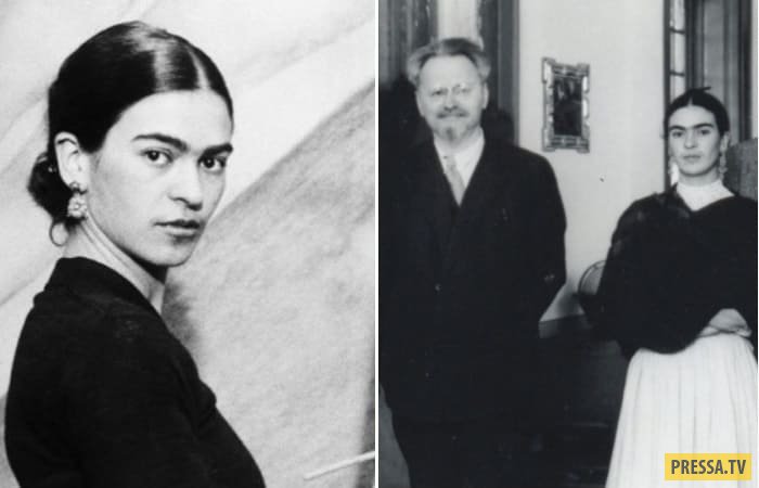Страницы истории: Лев Троцкий и его последняя страсть мексиканская художница Фрида Кало (11 фото)