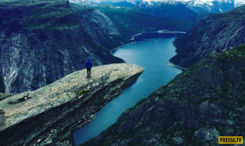 Язык Тролля в Норвегии - на самом деле, не так романтично, как на фотографиях в Инстаграме (11 фото)