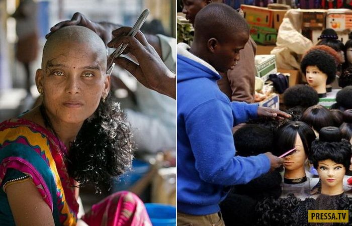 Индийский бизнес на волосах (8 фото)