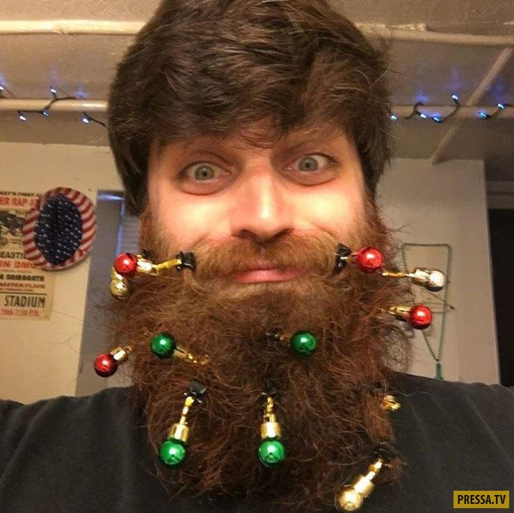 Новогодний тренд для бородатых мужиков ( 5 фото + видео)