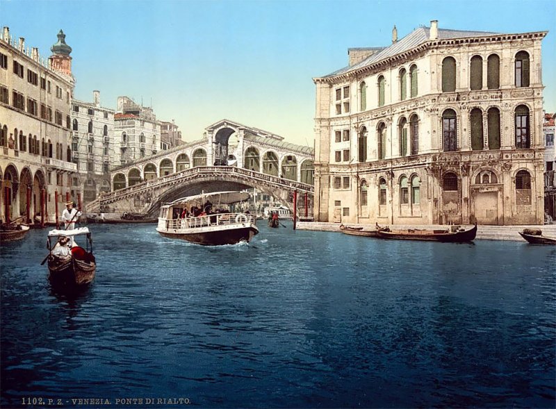 Уникальные цветные фотографии Венеции 1890-х годов (29 фото)
