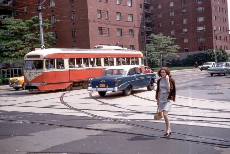 Ретро снимки автомобилей и трамваев Питтсбурга 1960-х гг.