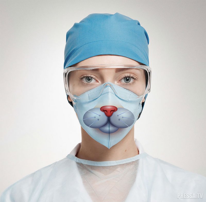 Забавные хирургические маски для более спокойного пребывания в больнице детей