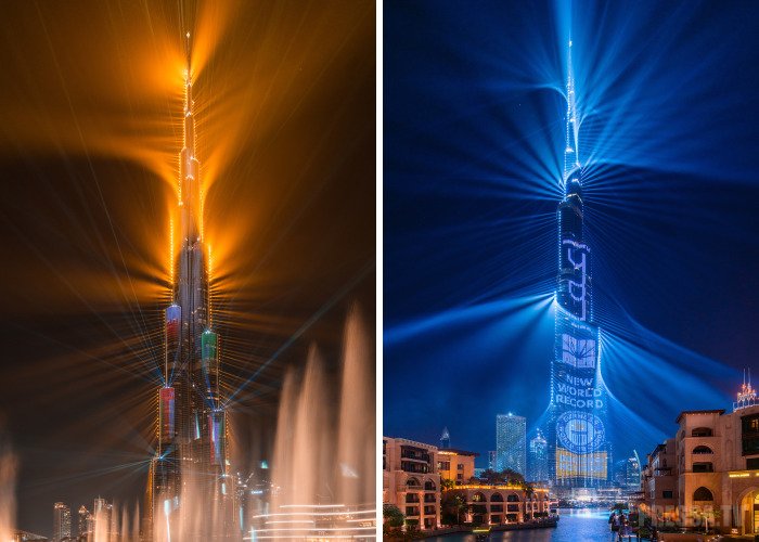 Самое большое лазерное шоу в мире - «Light Up 2018» в Дубае