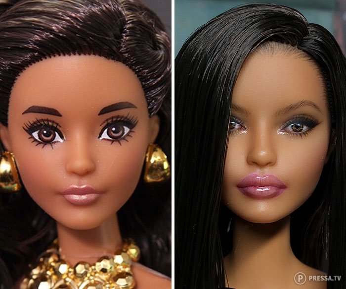 Художница смывает макияж с кукол и создает реалистичные образы