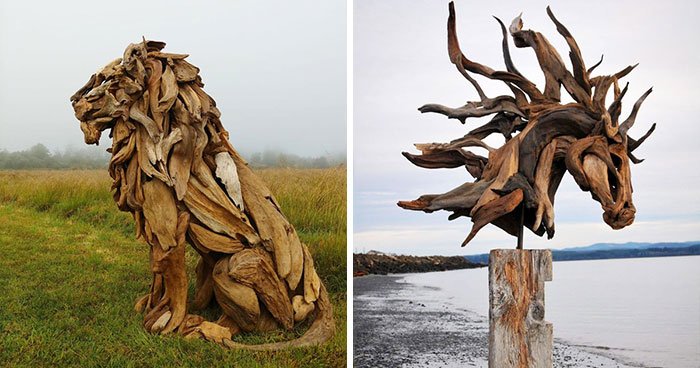 Озорные нотки в ландшафтном дизайне: создаём деревянные садовые фигуры своими руками