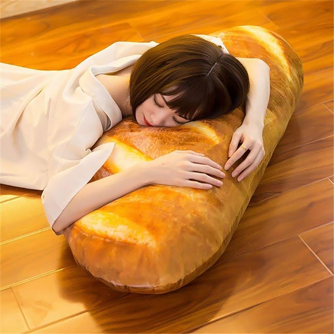 Плюшевая подушка - свежеиспеченный французский хлеб