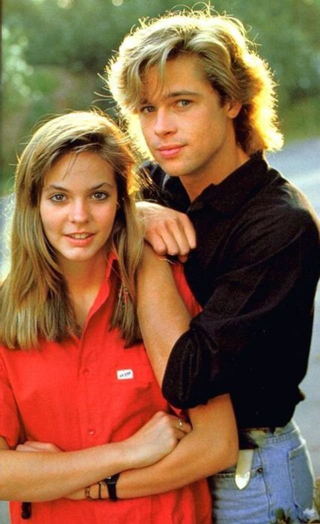 Брэд Питт с его бывшей девушкой Шалэйн Макколл в конце 1980-х