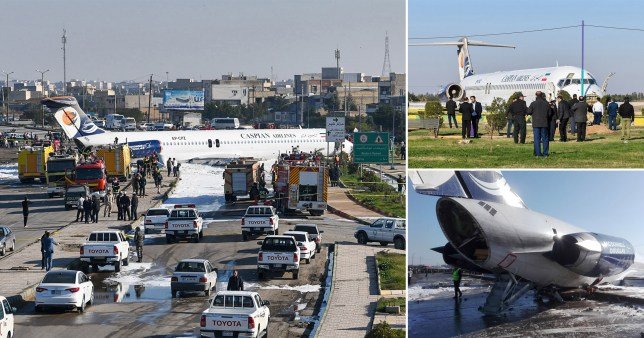 В Иране самолет со 136 пассажирами выехал на дорогу