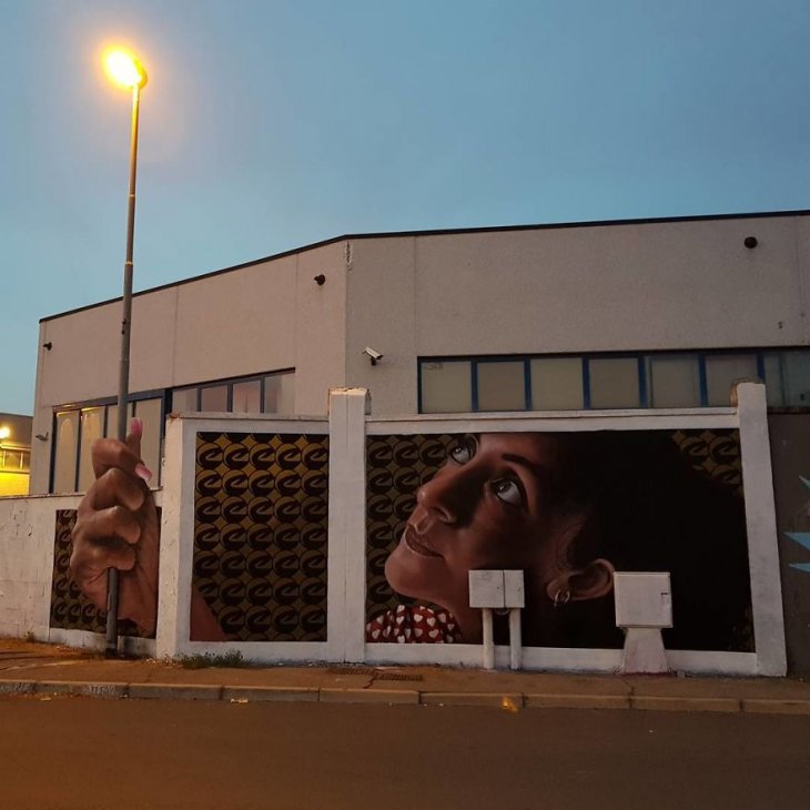 Трехмерный стрит-арт художника Козимо Чеоне Каиффа Трехмерный стрит-арт художника Козимо Чеоне Каиффа Интересное