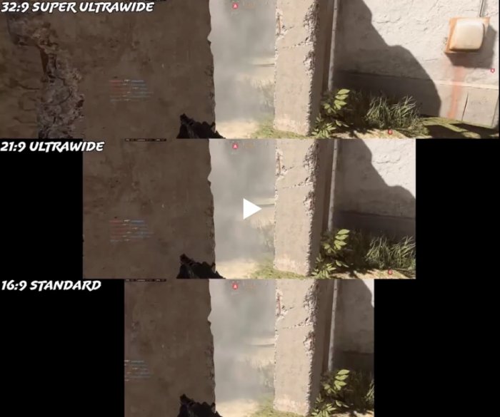 Наглядно о преимуществах широкоформатных мониторов в видеоиграх