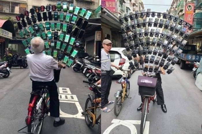 Тайваньский пенсионер ловит покемонов с 64 смартфонов