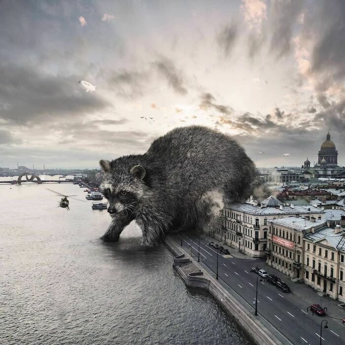 Гигантские животные на улицах Санкт-Петербурга