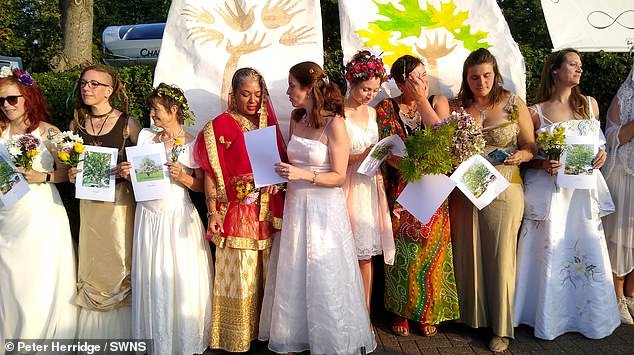 70 женщин «вышли замуж» за деревья, чтобы предотвратить  их вырубку