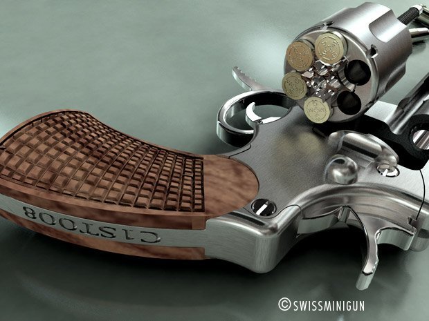 Swiss Mini Gun - самый маленький рабочий револьвер в мире