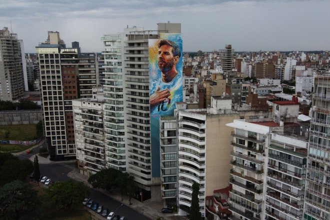 Великолепное граффити в честь Месси появилось в его родном городе Росарио